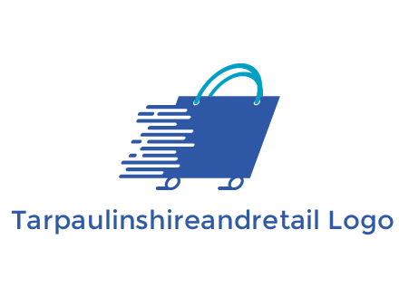 digital shopping bag with wheels
