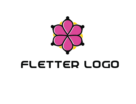 rotating petals forming flower