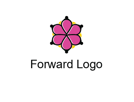 rotating petals forming flower