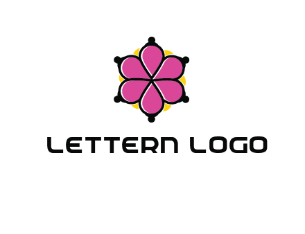 rotating petals forming flower