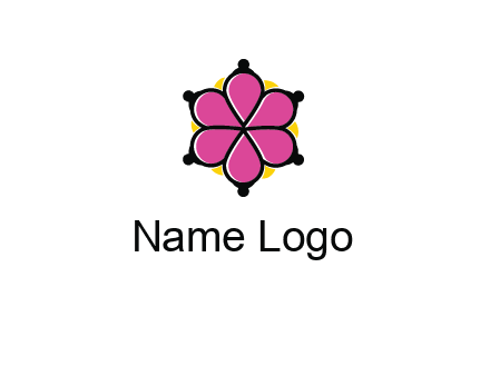 rotating petals forming flower