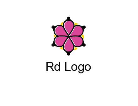 rotating petals forming flower