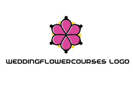 rotating petals forming flower