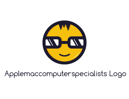 smiley face with glasses