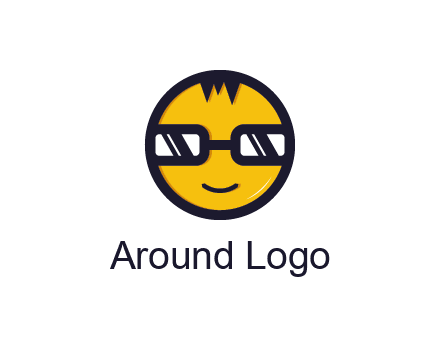 smiley face with glasses