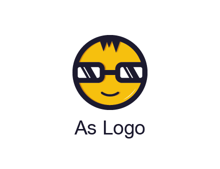 smiley face with glasses