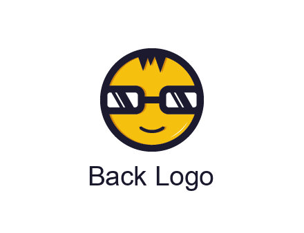 smiley face with glasses