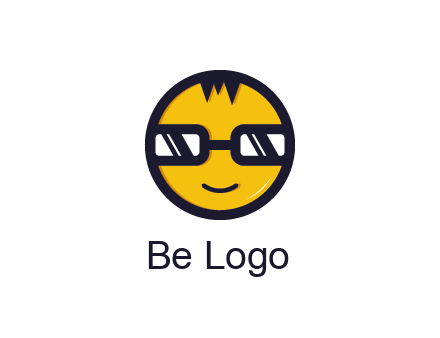 smiley face with glasses