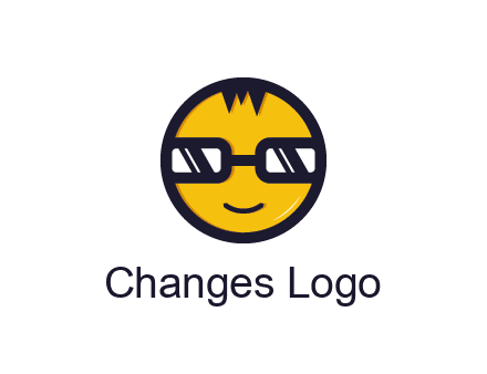 smiley face with glasses