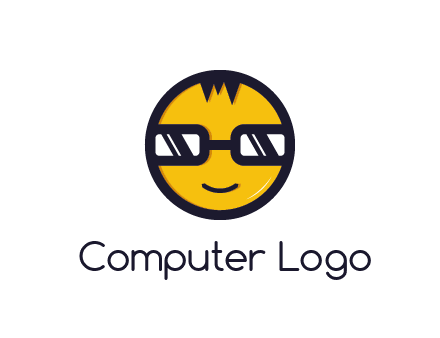 smiley face with glasses