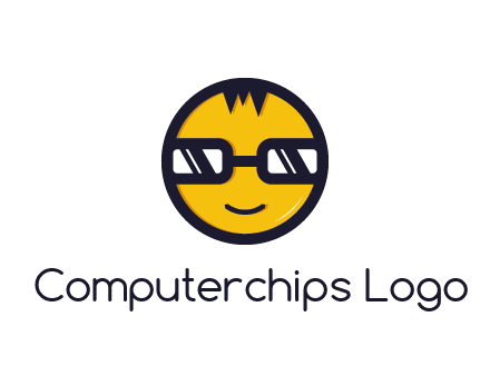smiley face with glasses