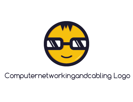 smiley face with glasses