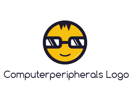 smiley face with glasses