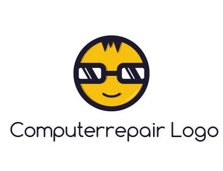 smiley face with glasses