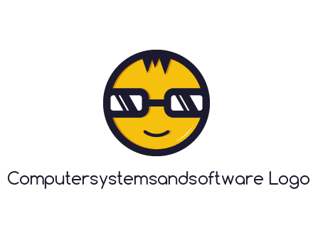 smiley face with glasses