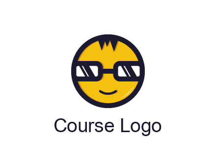 smiley face with glasses