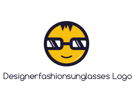 smiley face with glasses