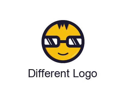 smiley face with glasses