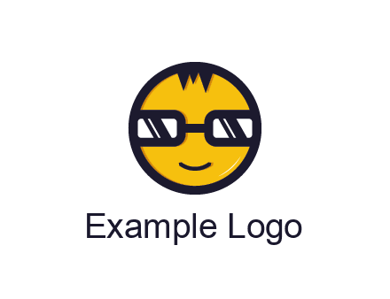 smiley face with glasses