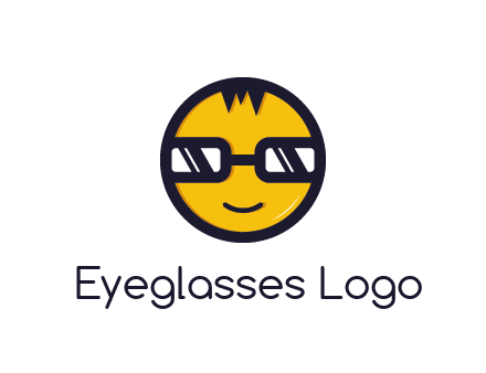 smiley face with glasses