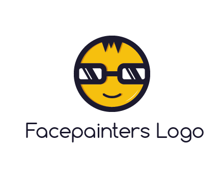 smiley face with glasses