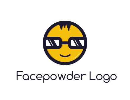 smiley face with glasses