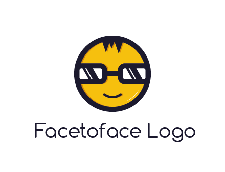smiley face with glasses