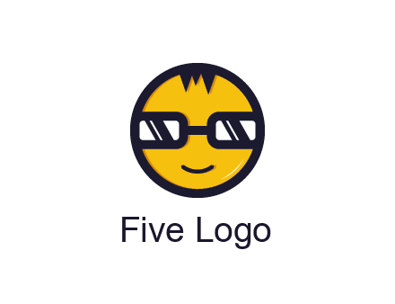 smiley face with glasses