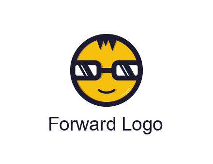 smiley face with glasses