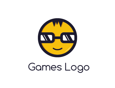 smiley face with glasses