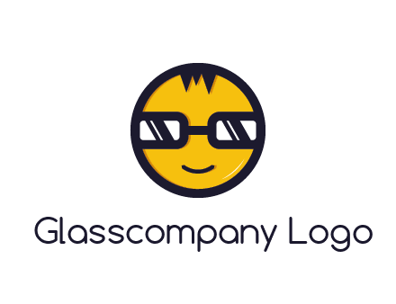 smiley face with glasses