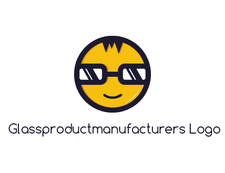 smiley face with glasses