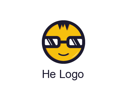 smiley face with glasses