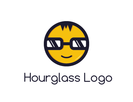 smiley face with glasses