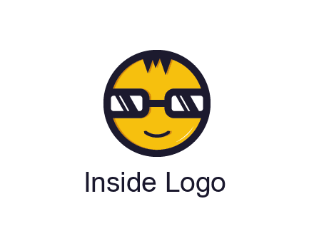 smiley face with glasses