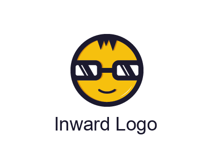 smiley face with glasses