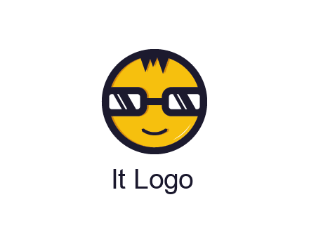 smiley face with glasses