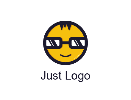 smiley face with glasses