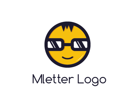 smiley face with glasses