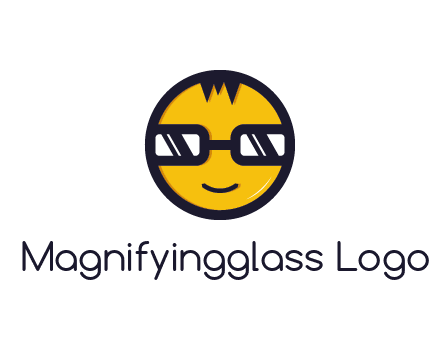 smiley face with glasses