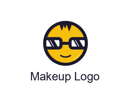 smiley face with glasses