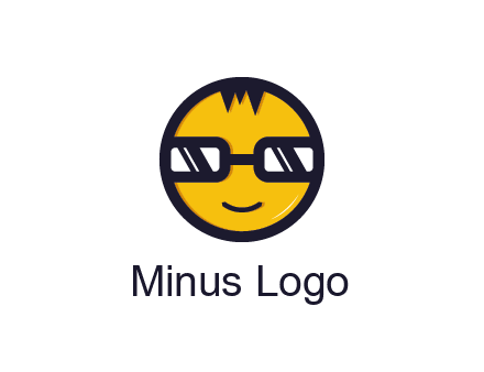 smiley face with glasses