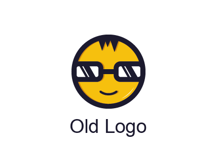 smiley face with glasses