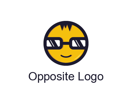 smiley face with glasses