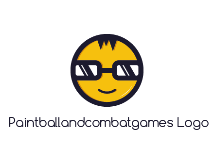 smiley face with glasses