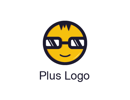 smiley face with glasses