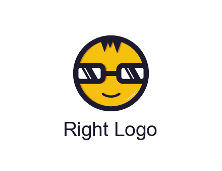 smiley face with glasses