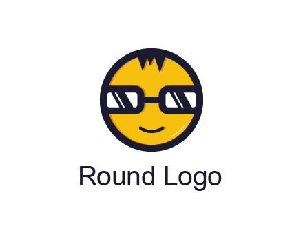 smiley face with glasses