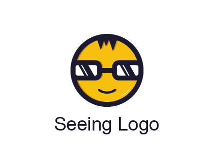 smiley face with glasses