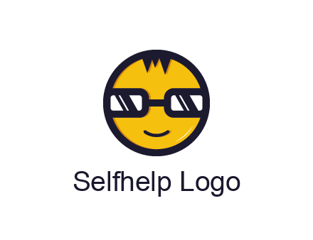 smiley face with glasses